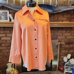 Baum Und Pferdgarten Orange Sorbet Snap Closure Blouse Or Lightweight Jacket